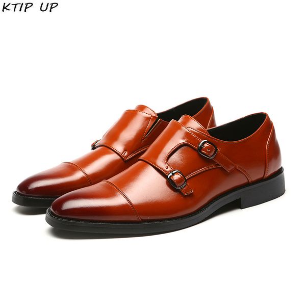 

fashion business dress men shoes 2019 new classic leather men's suits shoes fashion slip on dress men oxfords plus size 48, Black