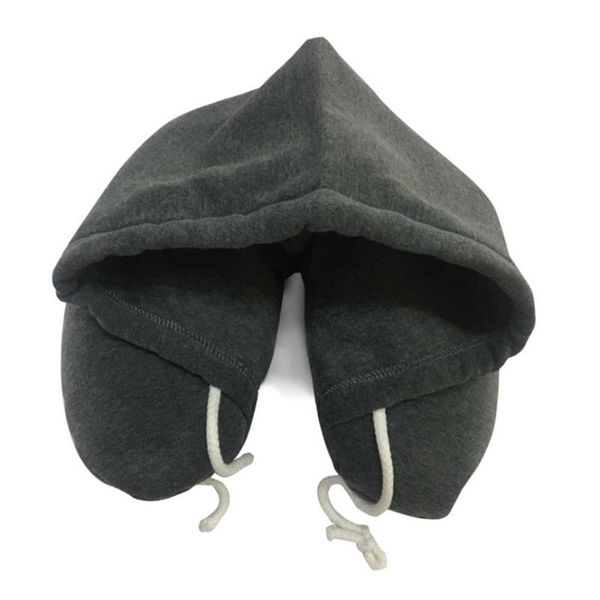 

body neck pillow solid cotton particle pillow soft hooded u-pillow travel t8wf