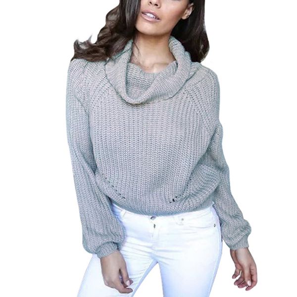 

retro twisted turtleneck sweater autumn winter women plus size thick long sleeve short pullovers solid slim coats, White;black