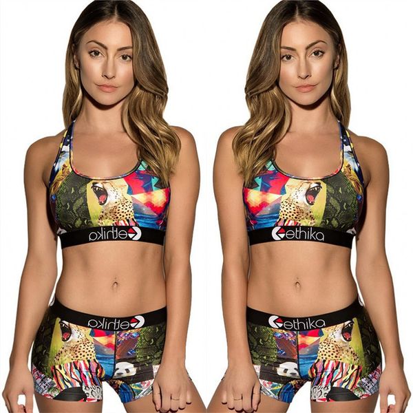 

Women ethika track uit ummer i haped ve t hort 2piec bikini et woman crop top hort wim uit animal printed cartoon wimwear c6304