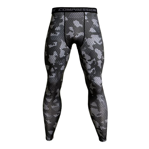 

camouflage compression pants running tights men soccer training pants gym sport leggings men fitness jogging trousers sportswear, Black;blue