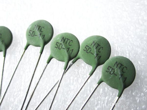

green 5d-11 thermistor ntc negative temperature pitch 7.5mm diameter 10