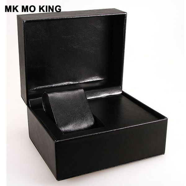 

leather gift box for ap men's women's watch bracelet solid box, Black;blue