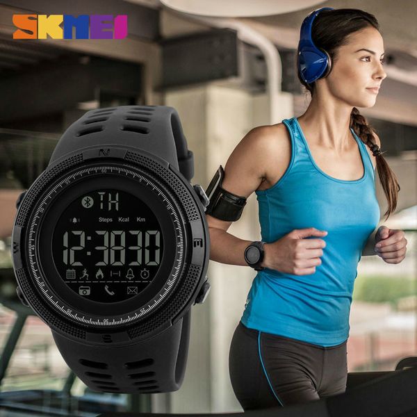 

skmei remote camera watch pedometer app call remind wristband sleeping monitor men watch for android ios 1250, Slivery;brown
