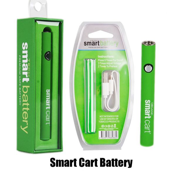 

Новая смарт-карт разогреть аккумулятор 380mAh переменное напряжение В. В. батареи зарядное устройство Vape ручка набор для резьбы 510 картридж SmartCart