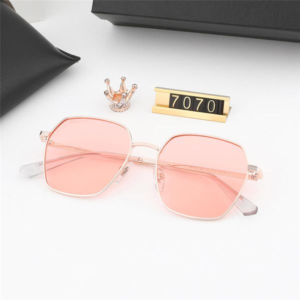 

luxury sunglasses 7070 womens mens fashion color polygon frame polarized bright lens designer glasses fashion driving sunglasses, White;black