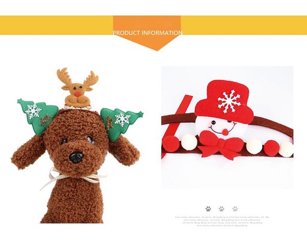 

pet dog cat headband christmas headdress pet headgear pet halloween headdress hat funny puppy accessories jj19844, Silver