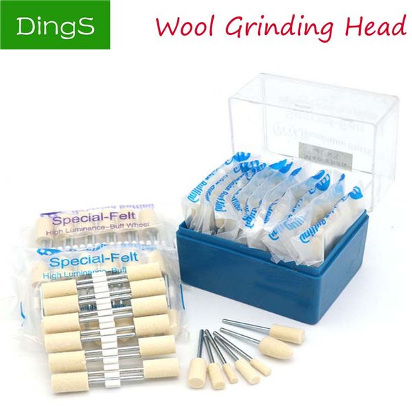 

12pcs shank 2.35/3.0mm wool felt polishing buffing wheel grinding head electric metal rotary tools surface buffing bits