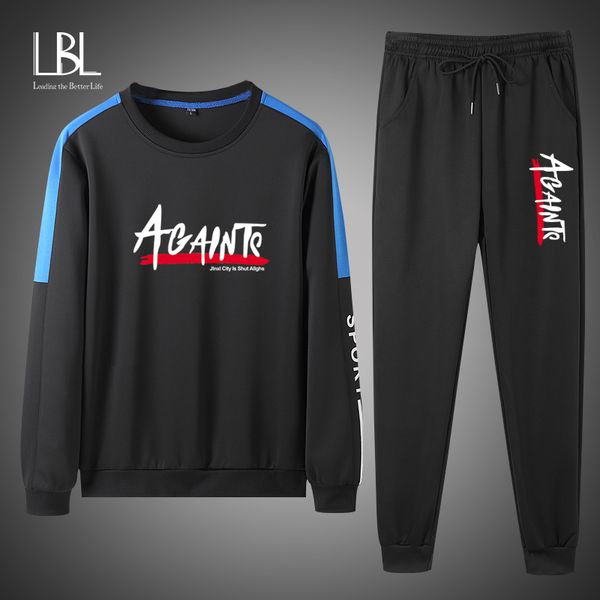 

men's tracksuits mens clothing 2 pieces sets men fashion 2021 autumn spring sporting suit sweatshirt +sweatpants slim tracksuit survet, Gray