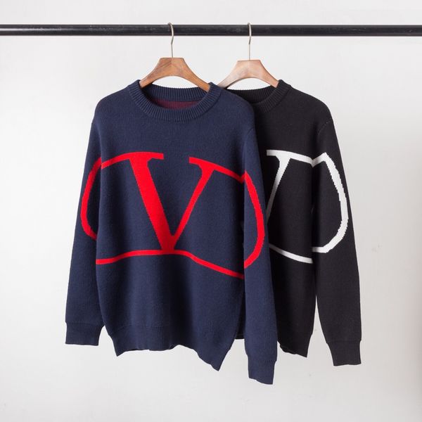 

wholesale men and women wear long sleeve winter warm summer cool 2019 fashion relaxed gg cardigan d077 men and women sweaters -15, White;black