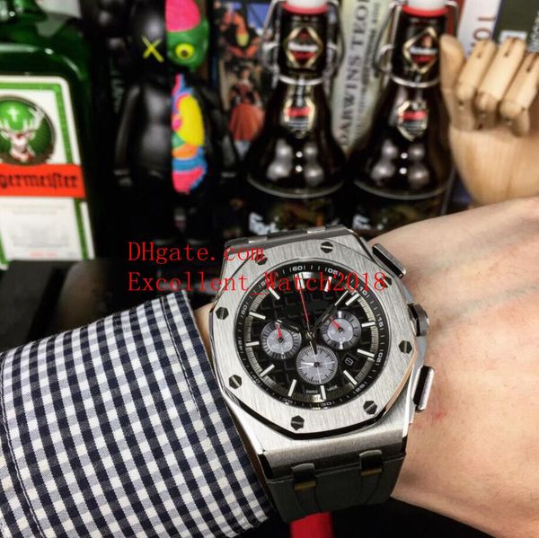 

8 новый бутик мужские часы 45 мм 26480 26480ti.oo.a027ca.01 корпус из нержавеющей стали vk кварц рабочая каучуковый ремешок мужские часы c, Slivery;brown