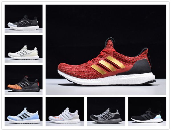 

лучшее качество ultraboost 3,0 4,0 5,0 game of thrones undftd nbhd черный белый кроссовки mens женщин targaryen lannister ub дизайнерская об, Black
