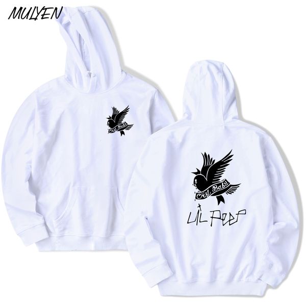 

mulyen lil peep hoodies women pullover love print casual sweatshirt lil peep hip hop harajuku hoodie fleece tracksuit moletom, Black