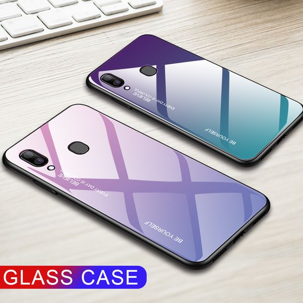 

for samsung galaxy a20e a20s a20 gradient tempered glass case for samsung samsun a20 e s a 20e a20e aurora colorful back cover