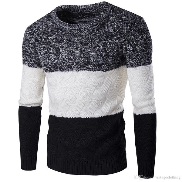 

new style men winter pullover sweater brand knitting long sleeve o-neck slim korean fashion clothes men sweater -2xl, White;black