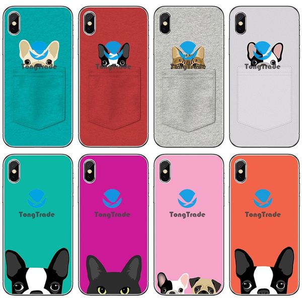 

[tongtrade] soft silicone tpu case for iphone 11 pro x xs max 8 7 6s 5s plus huawei y9s y6s mate 30 20 p30 p20 custom cartoon cat dog case