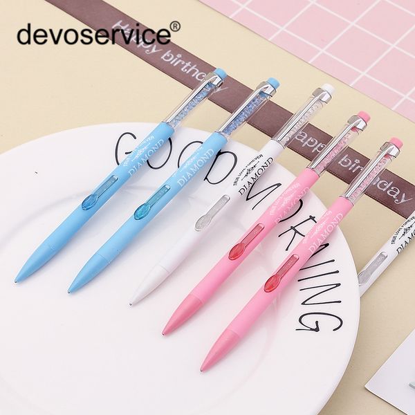 

3pcs/set cartoon activity pencil mechanical diamond pencils pupils non-toxic automatic pencil office writing kid's stationery, Blue;orange