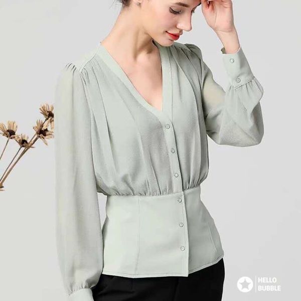

ww02564 fashion women's blouses & shirts 2020 runway luxury european design party style women's clothing, White