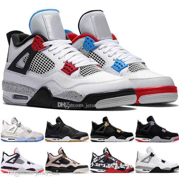 

2019 bred 4 4s what the cactus jack laser wings mens basketball shoes denim blue eminem pale citron men sports designer sneakers