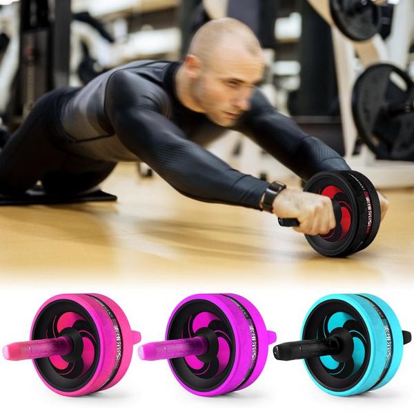 

abdominal power roller home office gym fitness workout equipment exercise wheel no noise with knee pad