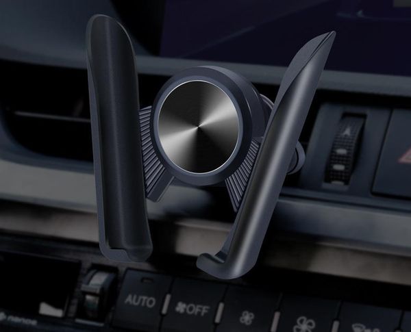 

car new mobile phone bracket, air outlet clip type paste seat type mobile phone bracket elastic one put clamping