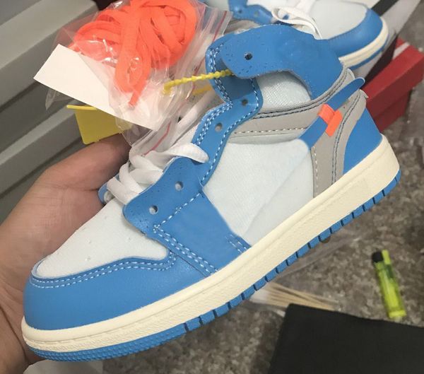 

new arrive jointly signed high og 1s kids basketball shoes chicago 1 infant sneaker toddlers new born baby trainers children footwear, Black
