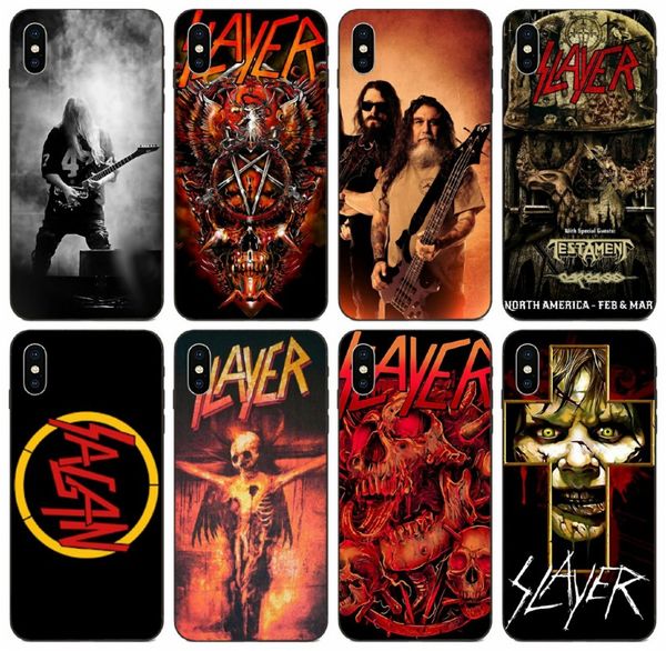 

tongtrade] slayer band case для iphone 11 pro max x xs 8 7 6s 6 5s 5 samsung s6 s7 edge huawei p7 p9 p10 lite xiaomi mi 4c 4i силиконовый ч