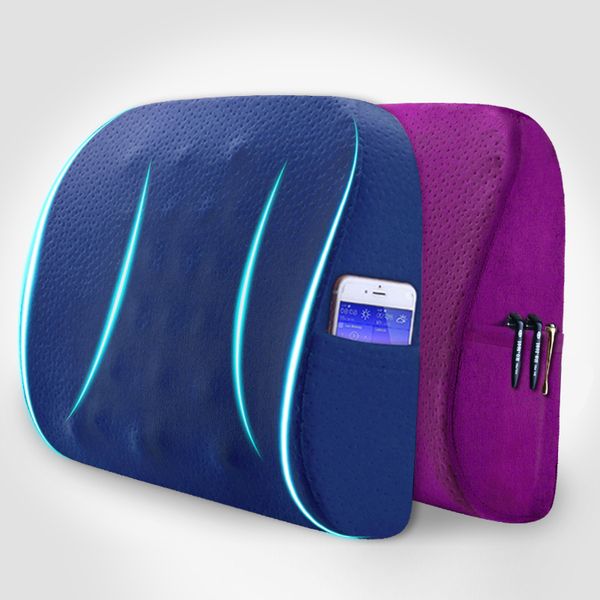 

soft memory foam lumbar support back massager waist cushion pillow for chairs in the car seat pillows home office relieve pain
