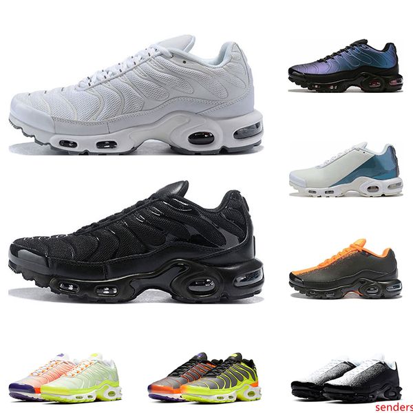 

new tn plus running shoes for men white black orange volt color flip hyper crimson sports sneakers trainers size 40-45