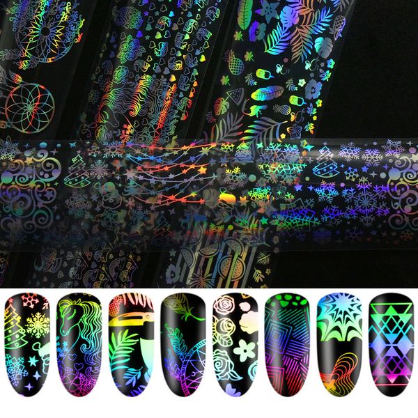 

nail art water transfer sticker diy manicure decor christmas sticker nail art tools #yj2, Black