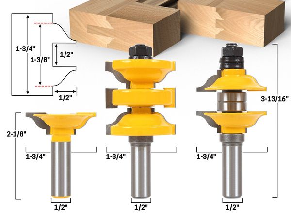 2019 Raised Panel Cabinet Door Router Bit Set Bevel 1 2 Shank