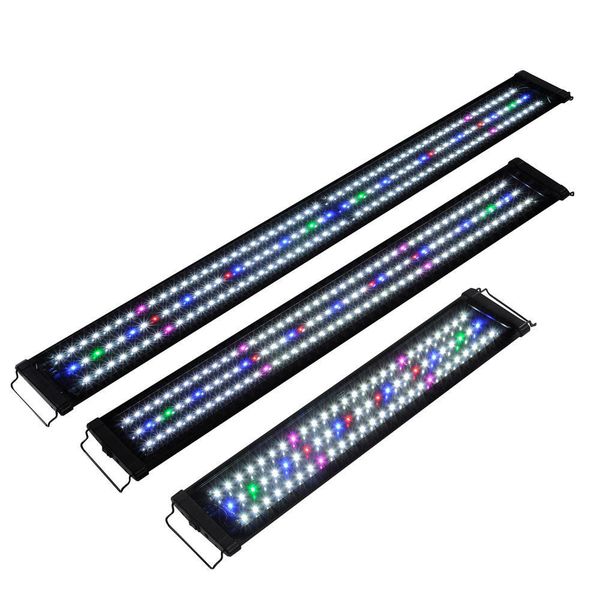 

60/90/120cm eu/uk plug super slim waterproof led aquarium light full spectrum for freshwater fish tank plant marine lamp decor