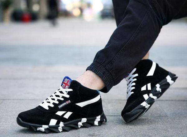 

men's running shoes outdoor high trainers comfortable sports shoes man walking jogging lace-up athletic sneakers