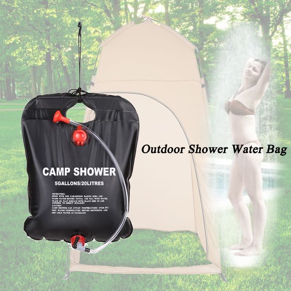 

20l camping hiking solar heated camp shower bag outdoor shower water bag