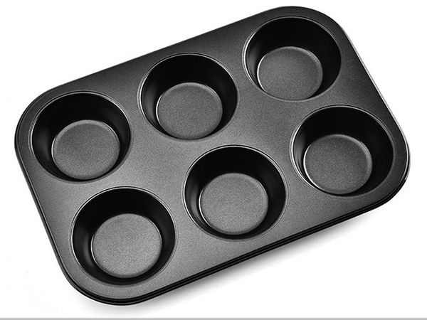 

dhl row of cake molds diy cake biscuit pot baking pan home kitchen non-stick pan black carbon steel oven high temperature baking tray