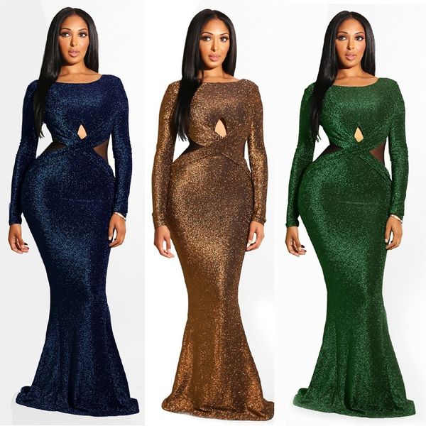 

party dresses robe sequined long sleeve backless mermaid evening dress special occasion vestidos de fiesta noche, White;black