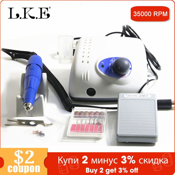 

lke 35000rpm new strong 210 102l 65w nail drills manicure machine pedicure electric file bits nails art equipment nail treatment