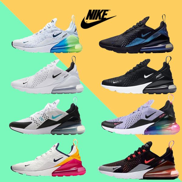 

maxes men women 270 running shoes max 27c triple white black habanero red casual medium olive airs cushion sports sneakers size 36-45