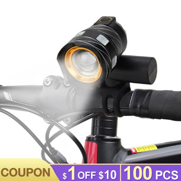 

bike lights 15000lm t6 usb rechargeable bicycle rear light zoom adjustable front headlight lamp lantern