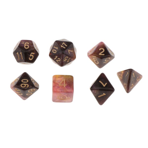 

7 шт акриловые многогранные dice set настольная игра для