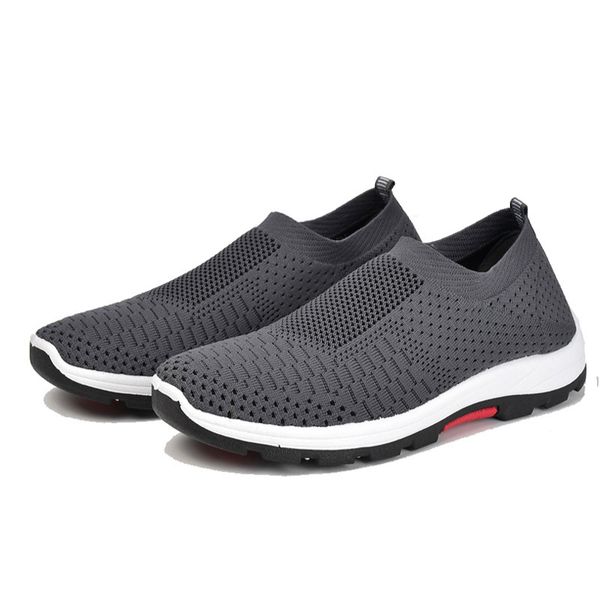 

oeak men breathable flying women sports sneaker male pure color comfortable light mesh running casual shoes zapatillas deportiva, Black