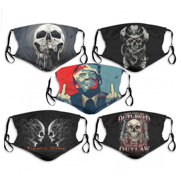 

2020 new dust mask men and women fashion boy skull pirate personality printing mask PM2.5 washable UV protection 5 level mask