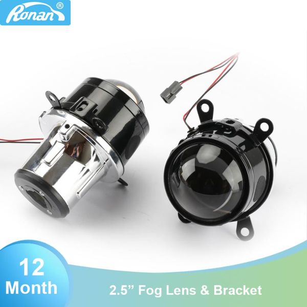 

2.5"bi-xenon projector car styling fog lights lens for universal h8 h9 h11 metal holder waterproof front fog lamp retrofit