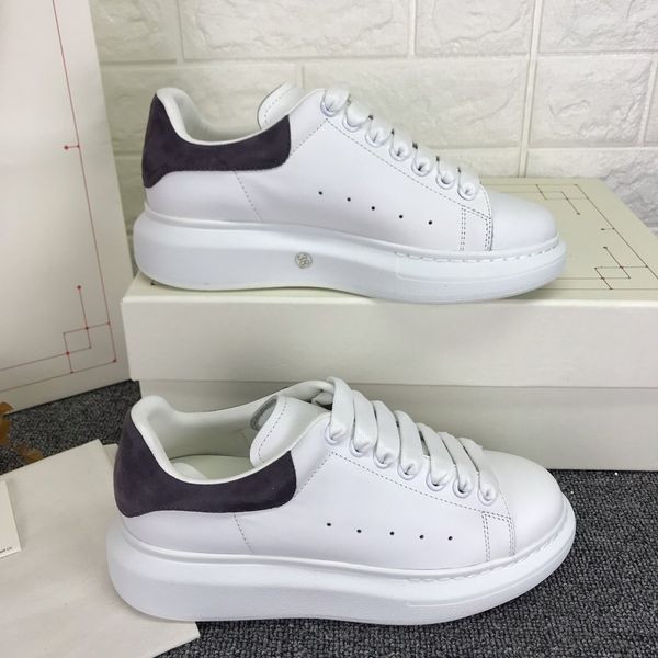 

increased small white shoes men and women 2020 four seasons wild leather sponge cake thick bottom outdoor travel casual shoes 35-44#03, Red;white