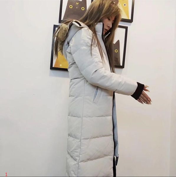 

19ss womens parkas down jacket winter women long style warm winter parkas down jacket coat #2, Black