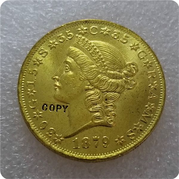

copy replica 1876,1879 $20 (twenty dollar) patterns gold coin copy