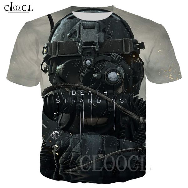 

death stranding game tshirt men women harajuku fashion plus size streetwear summer 3d print anime tee hipster t-shirts, White;black