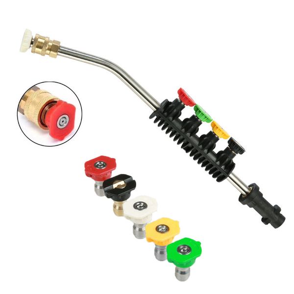 

high pressure metal water gun power car washer jet with 5 quick nozzle tips for plant flower spraying irrigation garden lawn