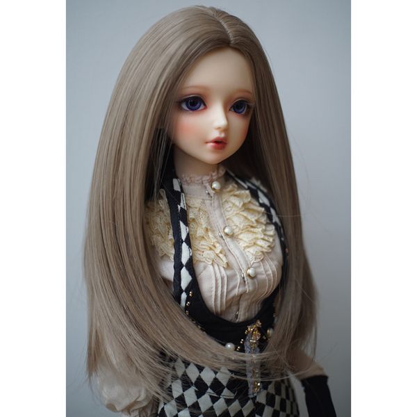 

1/3 bjd long straight hair wig for sd dd dz luts kid doc making & repair
