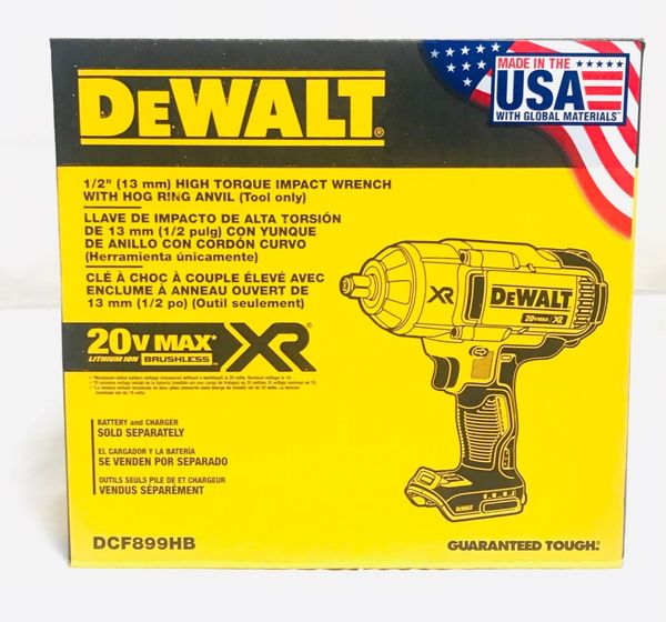 

New dewalt 20v max li ion 1 2 in hog ring impact wrench dcf899hb